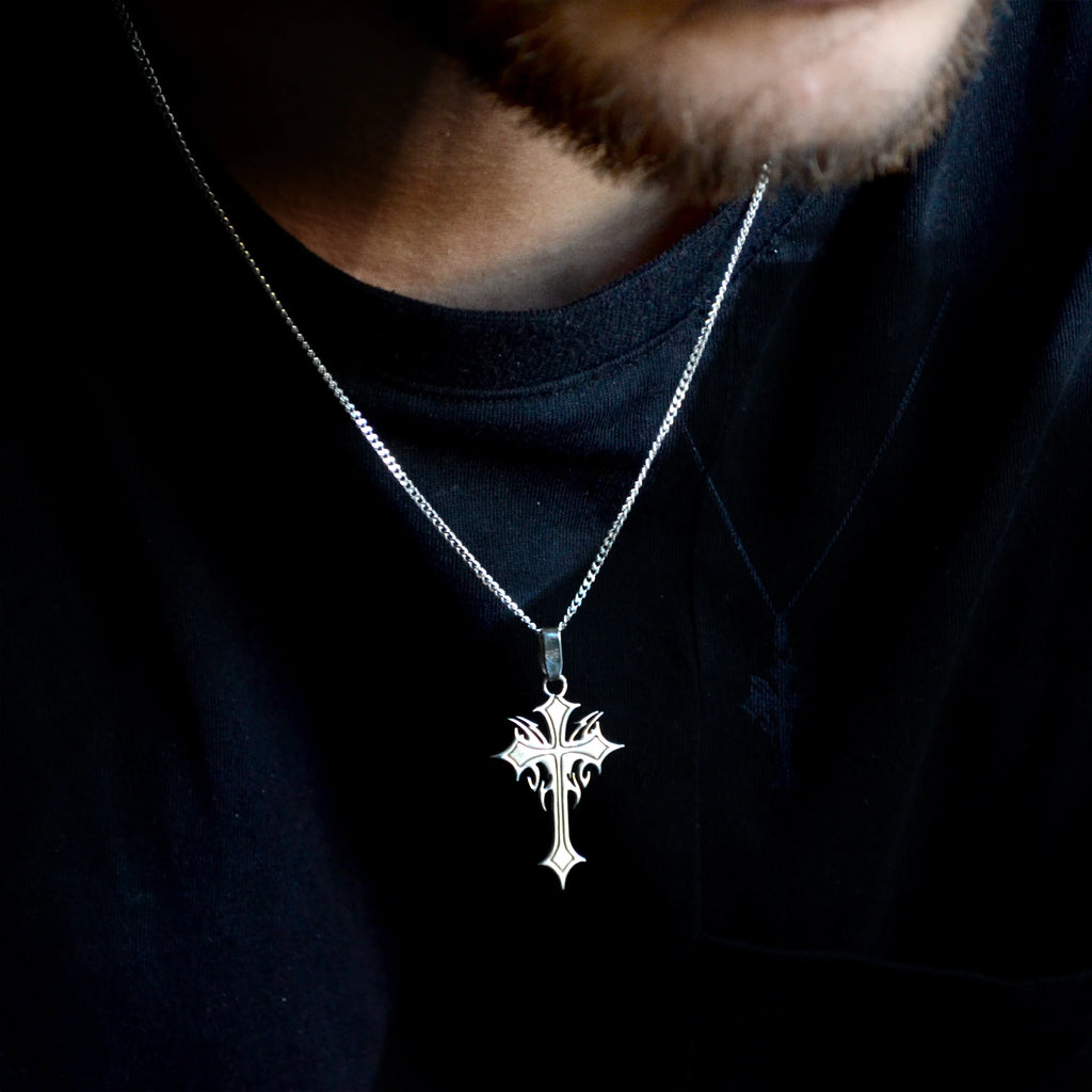 925 Sterling Silver - Ancient Cross Necklace