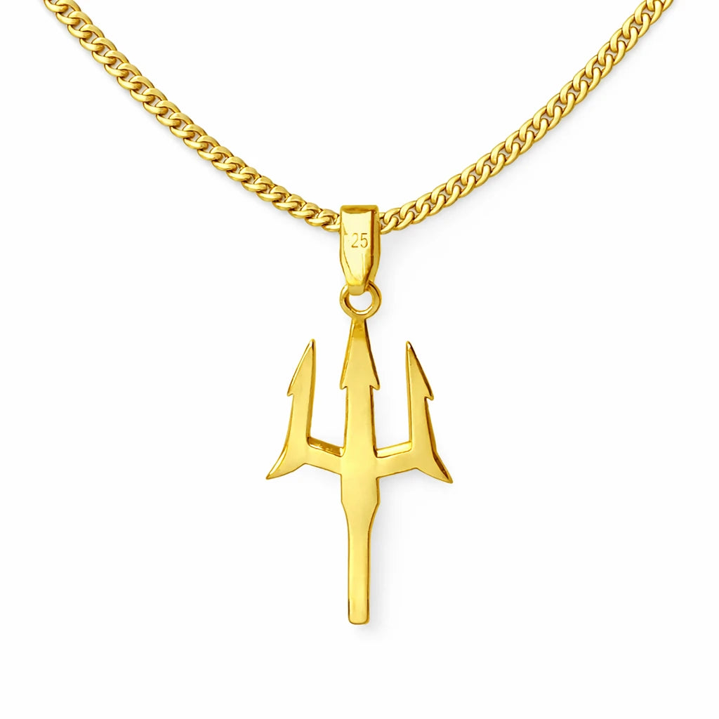 925 Ayar Gümüş - Poseidon Trident Kolye