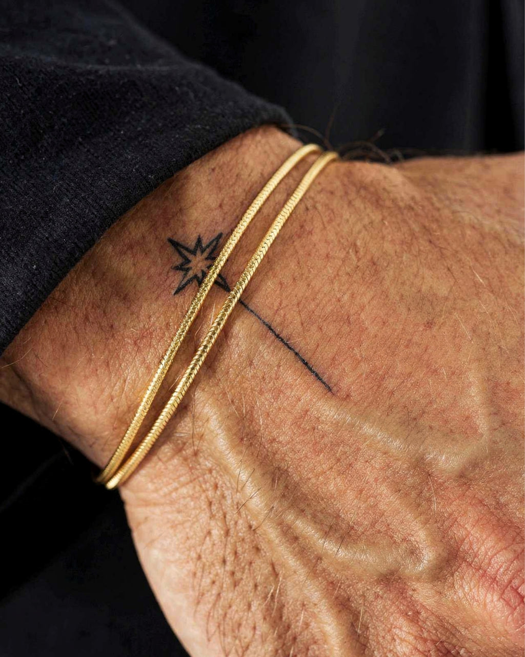 925 Sterling Silver - Round Snake Bracelet