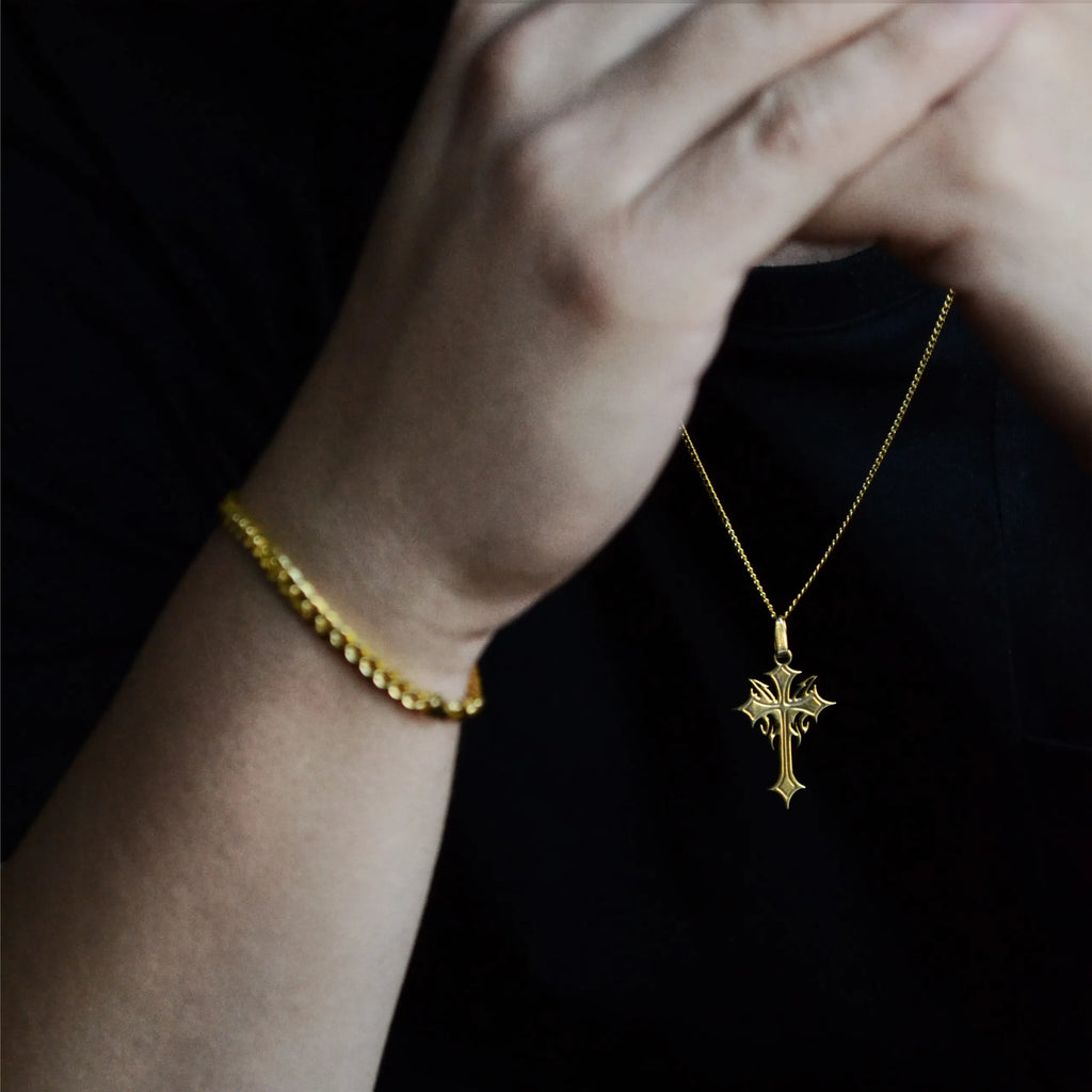 925 Sterling Silver - Ancient Cross Necklace