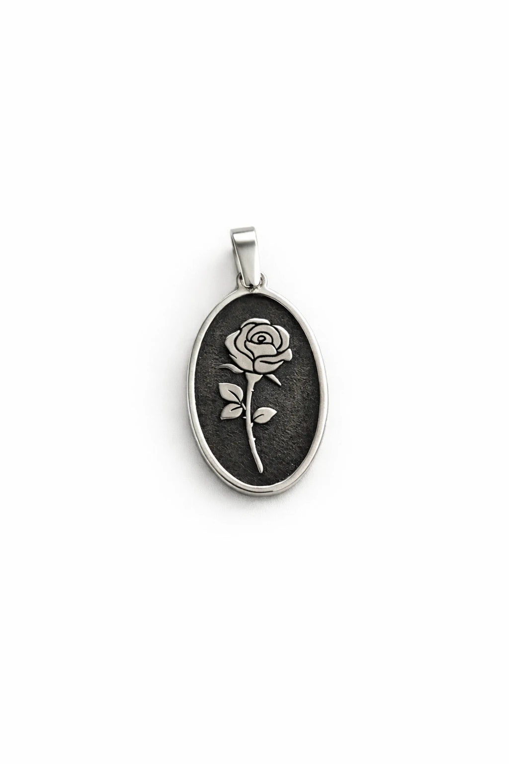 925 Ayar Gümüş - Black Rose Kolye Ucu
