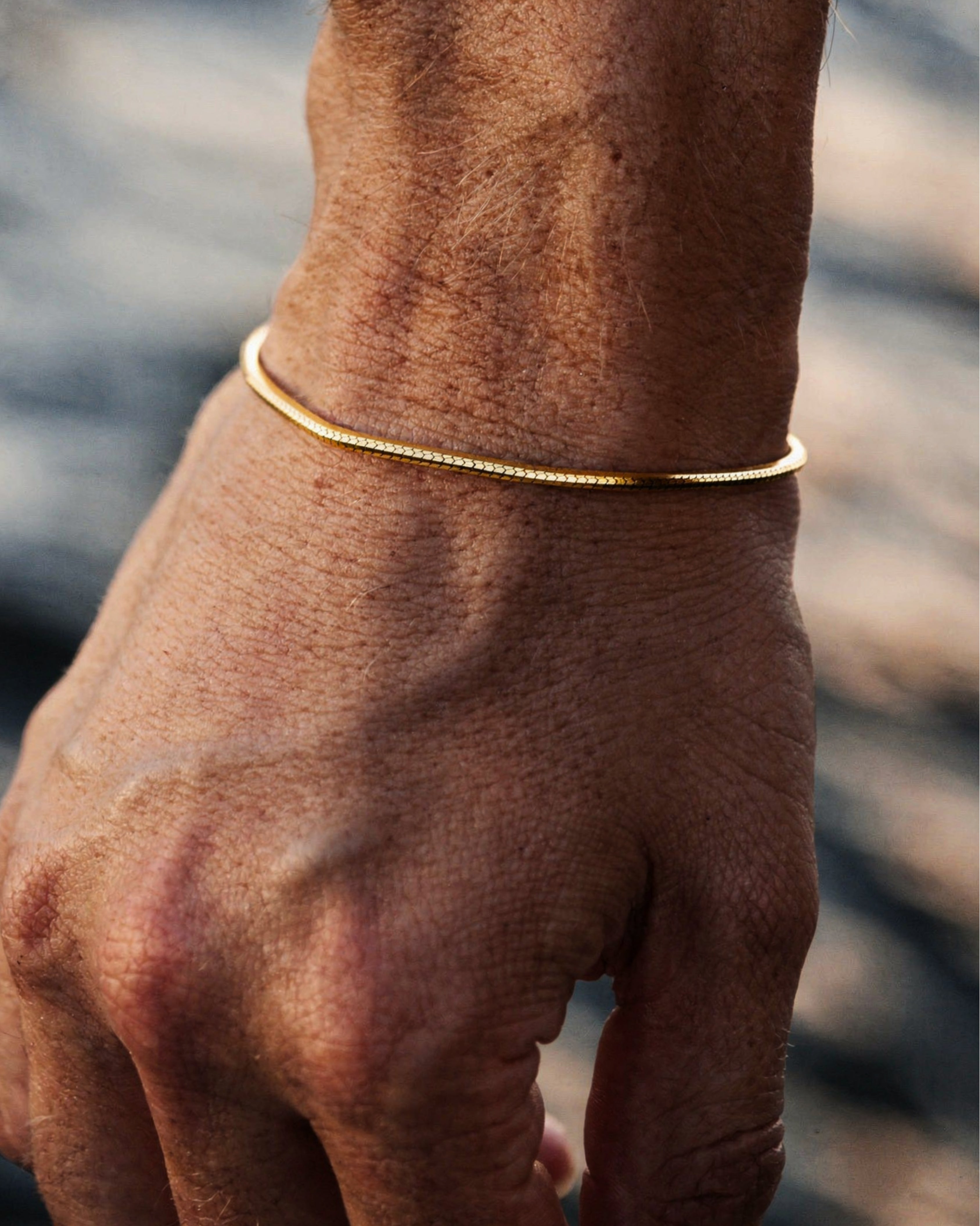 925 Sterling Silver - Round Snake Bracelet