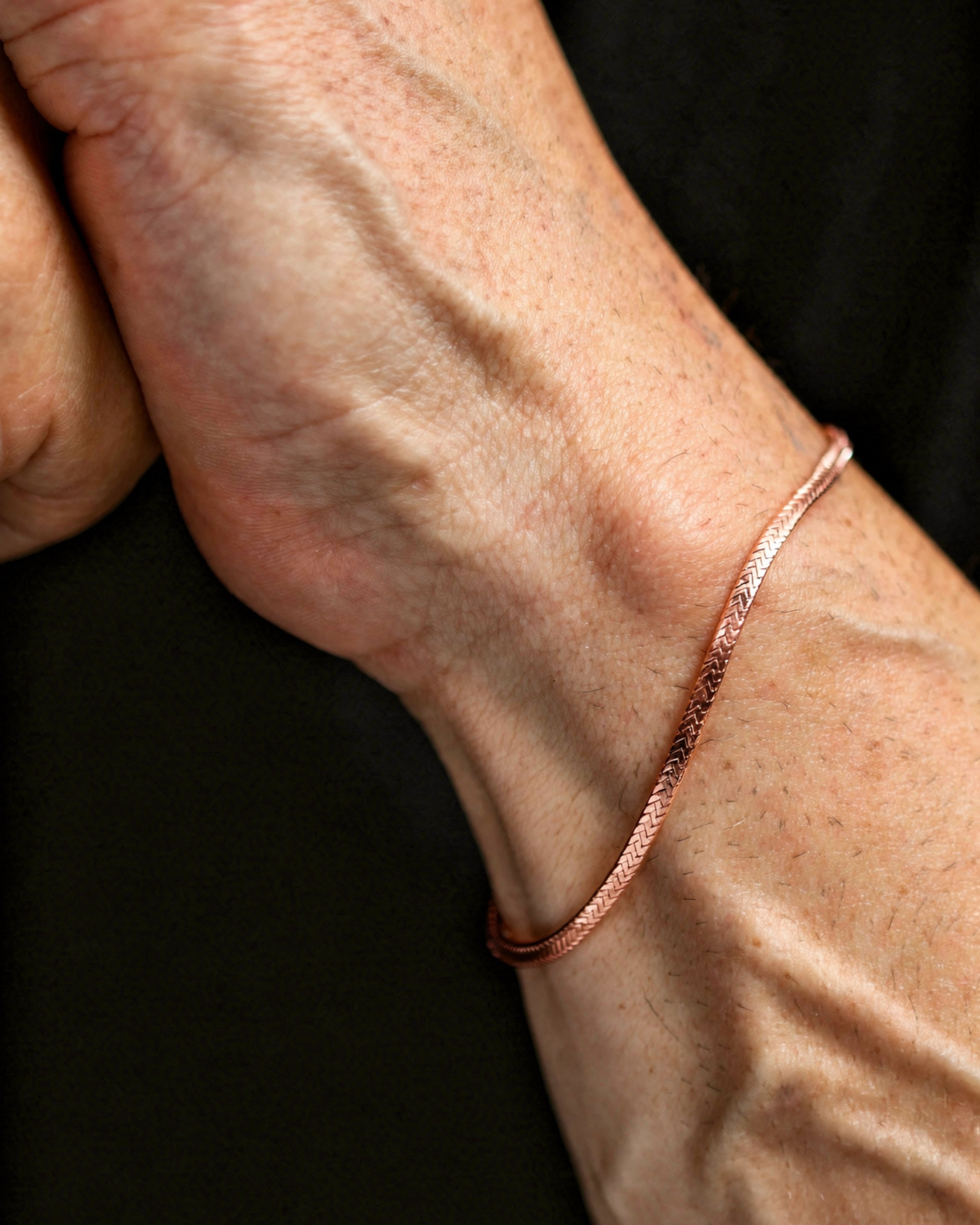 925 Sterling Silver - Round Snake Bracelet