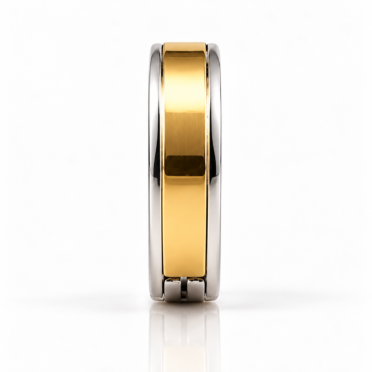 Gold-Silver Halka Küpe