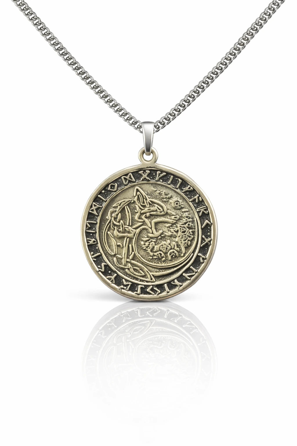 925 Ayar Gümüş - Viking Fenrir Kolye