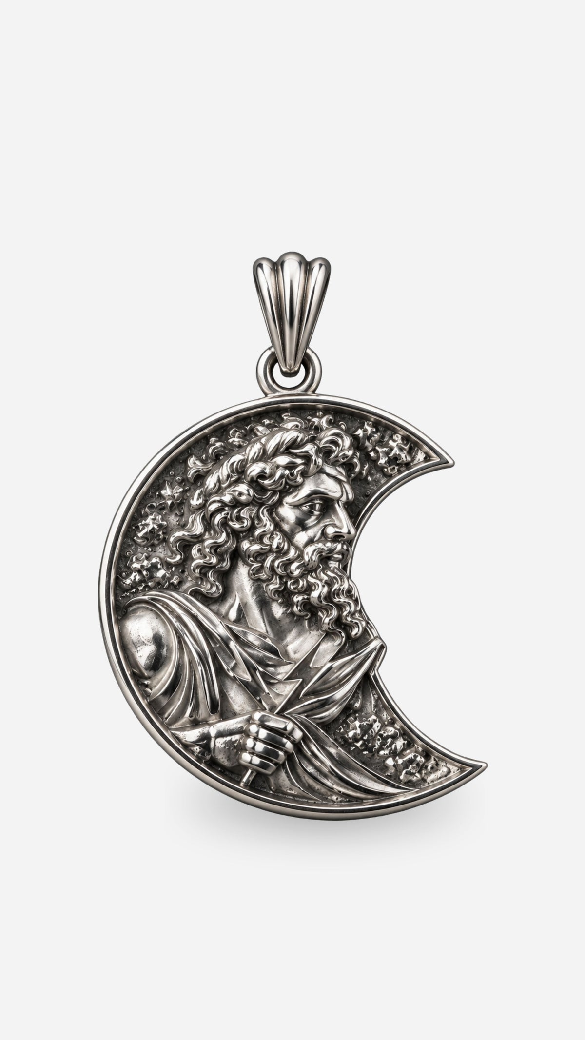 925 Ayar Gümüş - Zeus Madalyon Kolye