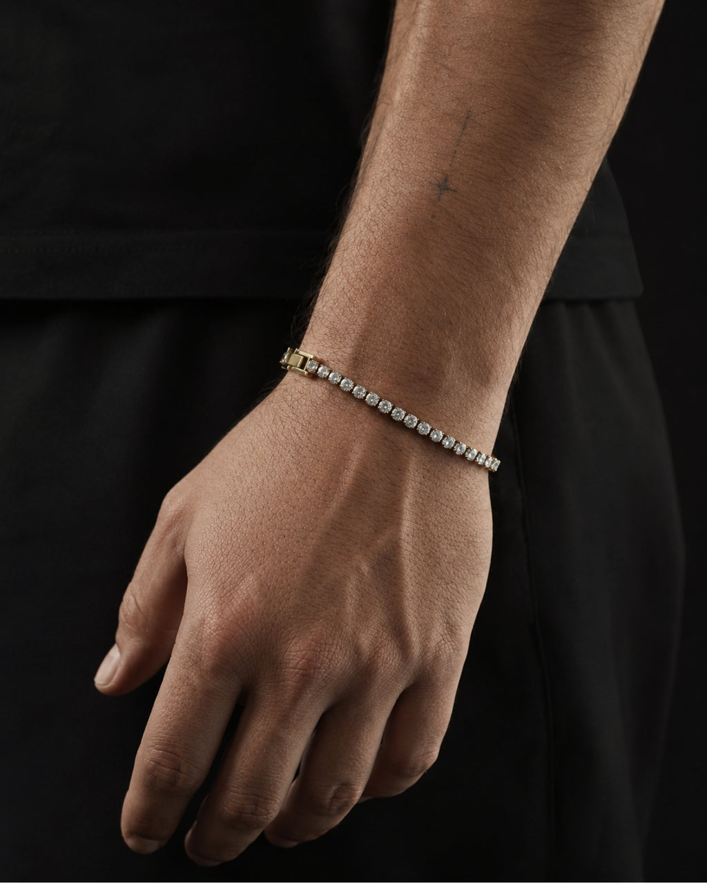 Tenis Bileklik (Gold Renk) 3mm