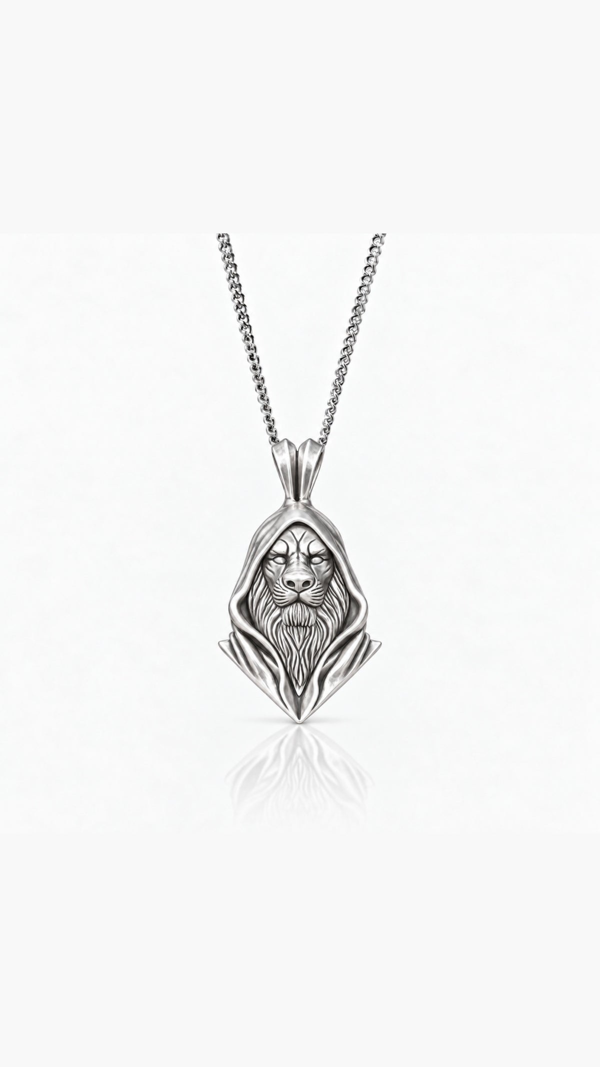 925 Ayar Gümüş - Lion Head Kolye