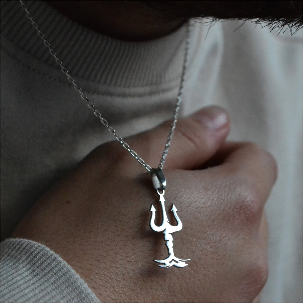 925 Ayar Gümüş - Wave Poseidon Kolye