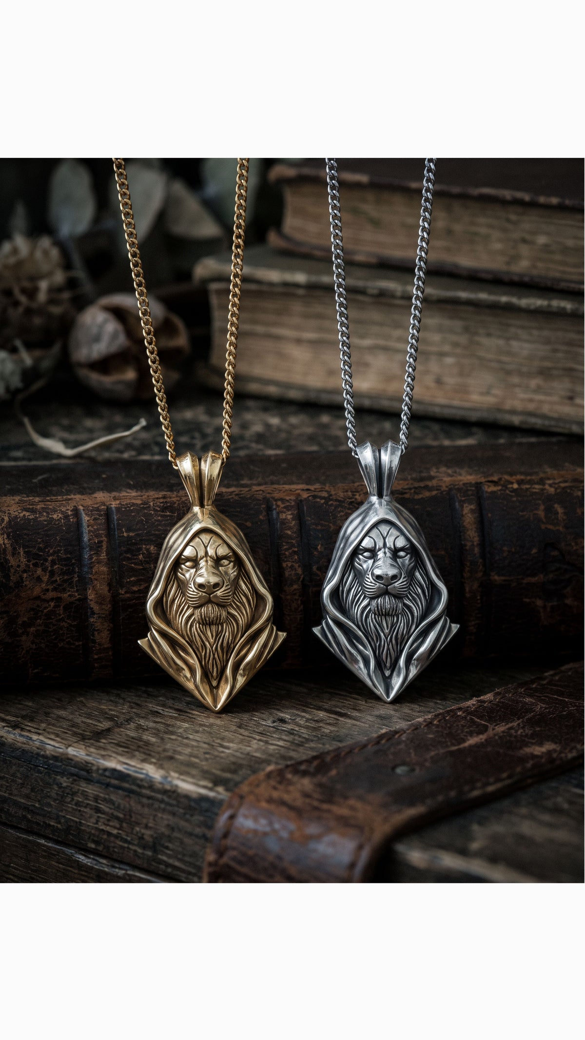 925 Ayar Gümüş - Lion Head Kolye