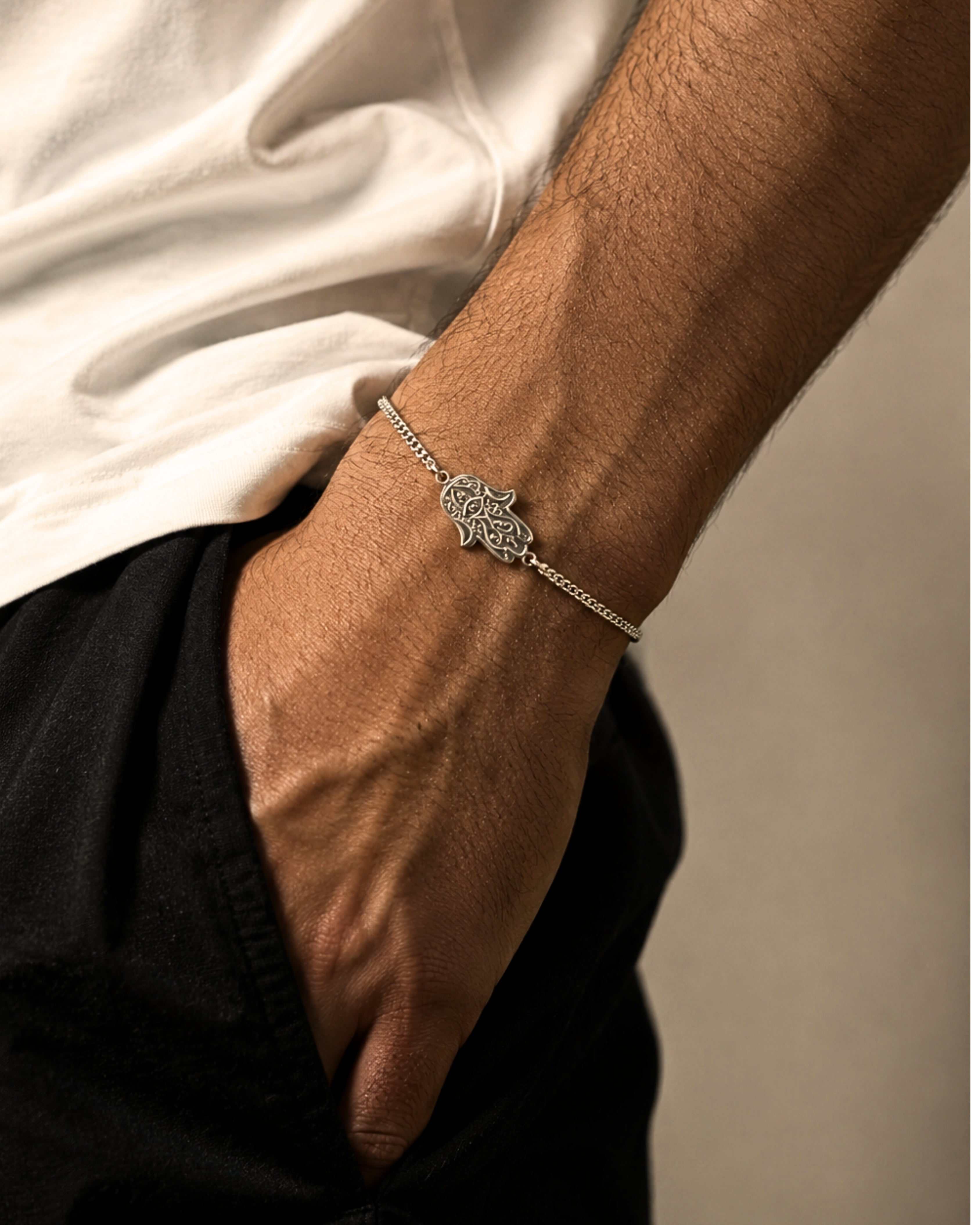 925 Sterling Silver - Hamsa Bracelet