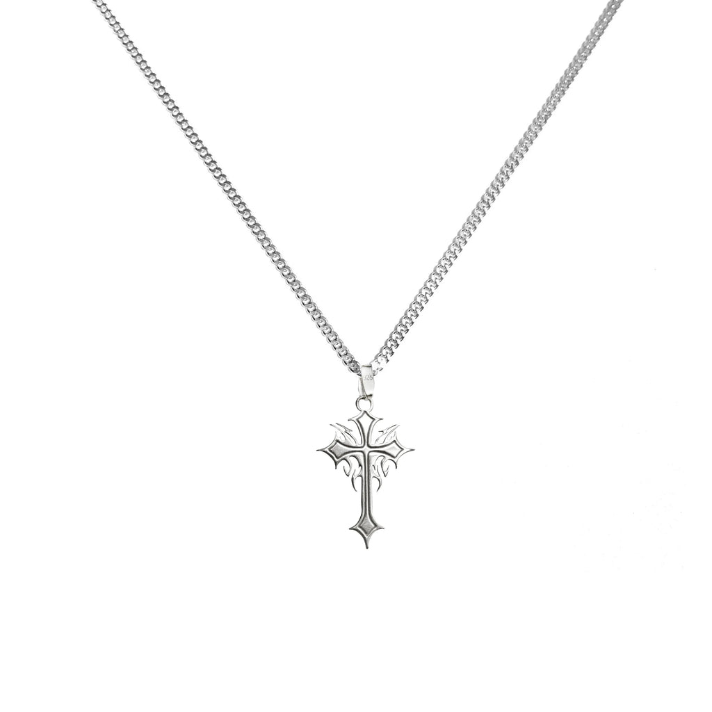 925 Sterling Silver - Ancient Cross Necklace