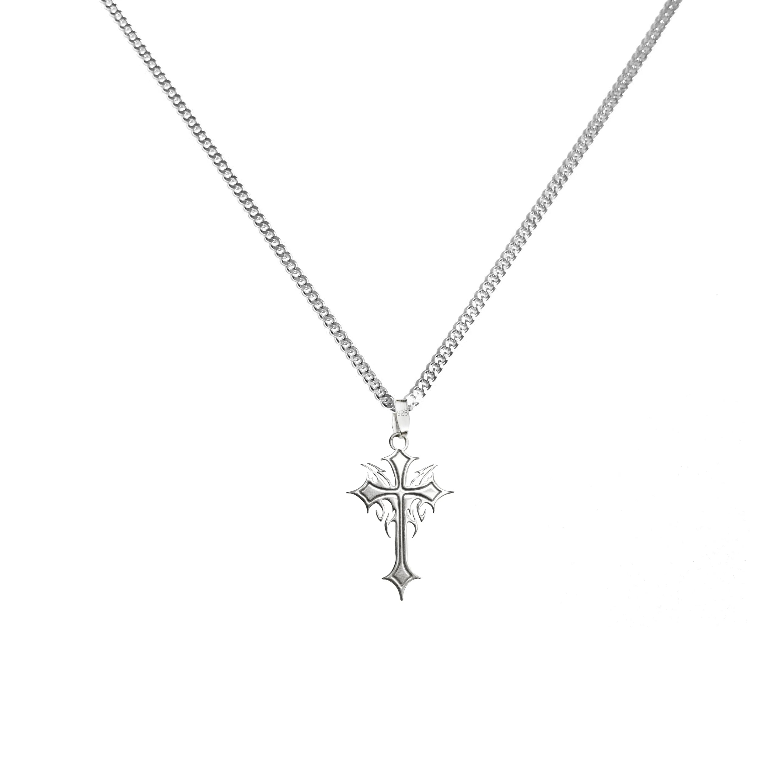 925 Sterling Silver - Ancient Cross Necklace