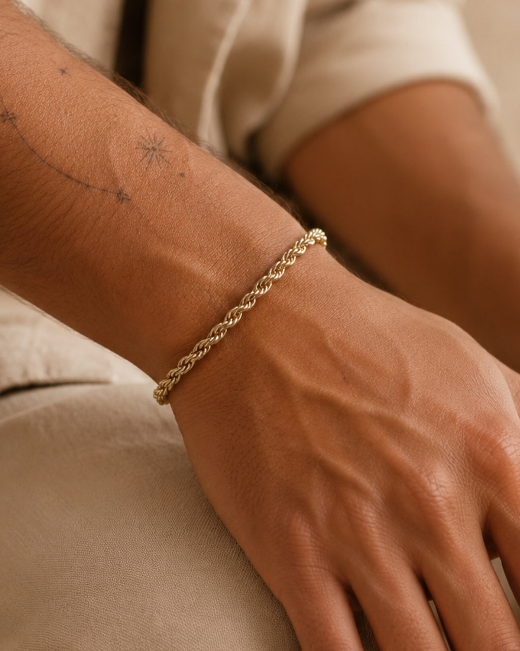 Premium Burgu Bileklik (Gold Renk)– 4mm