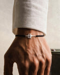 925 Sterling Silver / Cord Poseidon Bracelet
