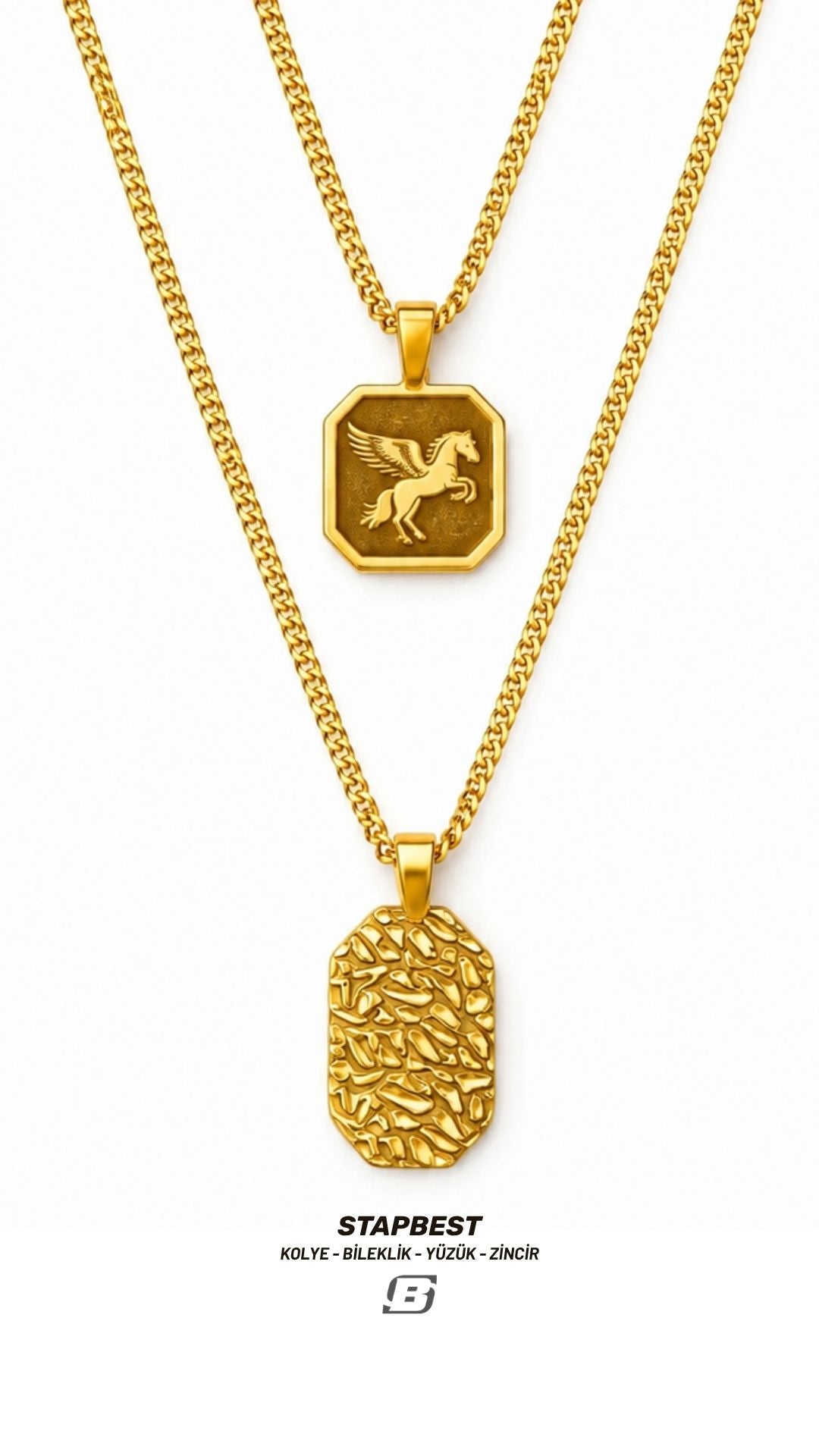 925 Ayar Gümüş -Pegasus Stone Set Kolye