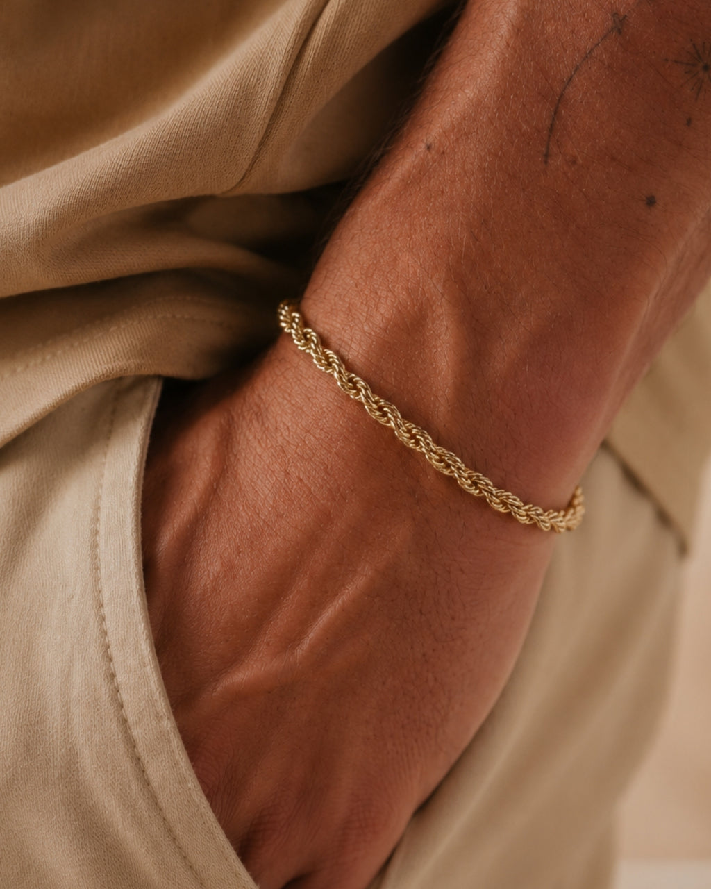 Premium Burgu Bileklik (Gold Renk)– 4mm