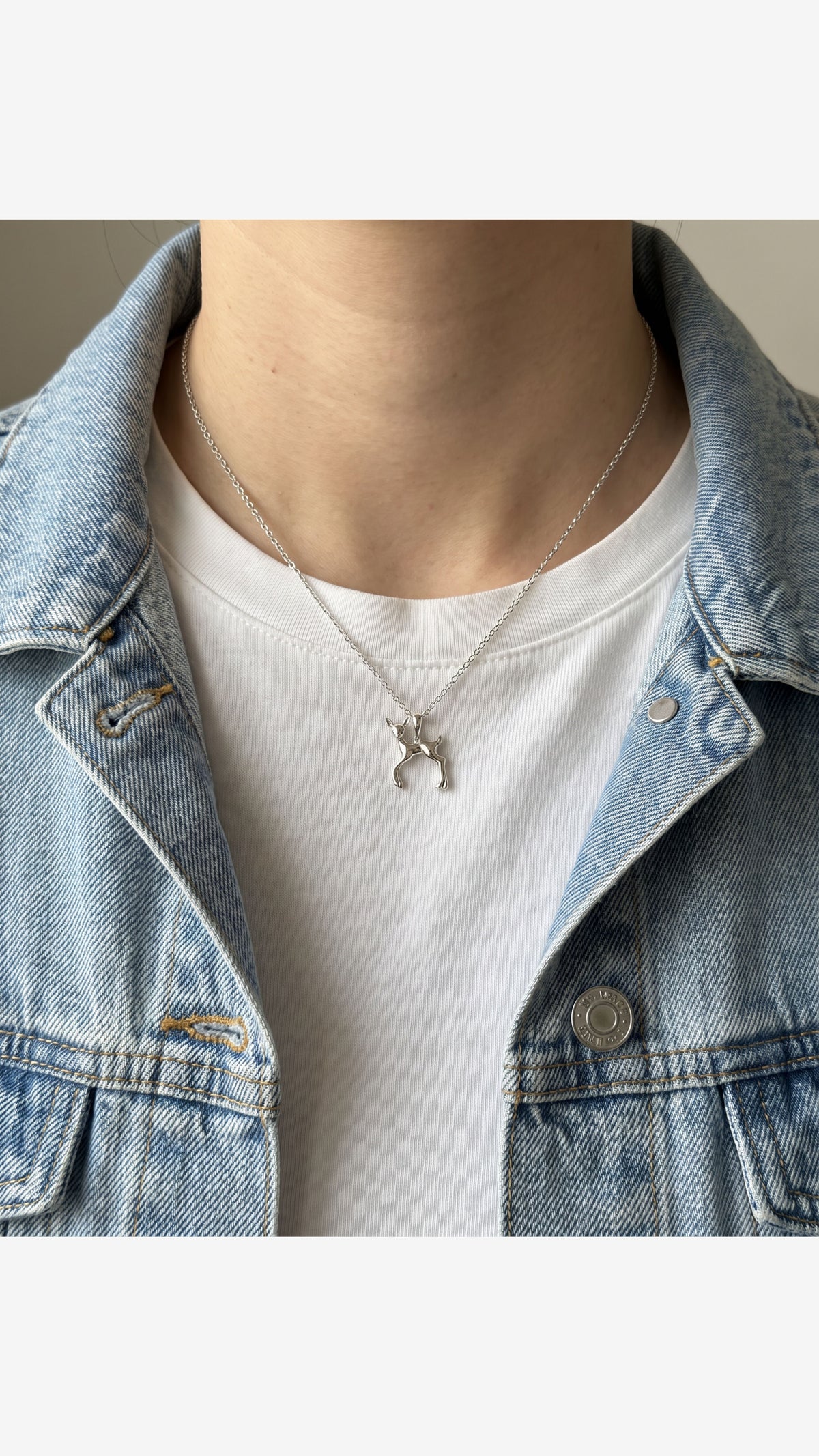 925 Ayar Gümüş -Bambi Kolye