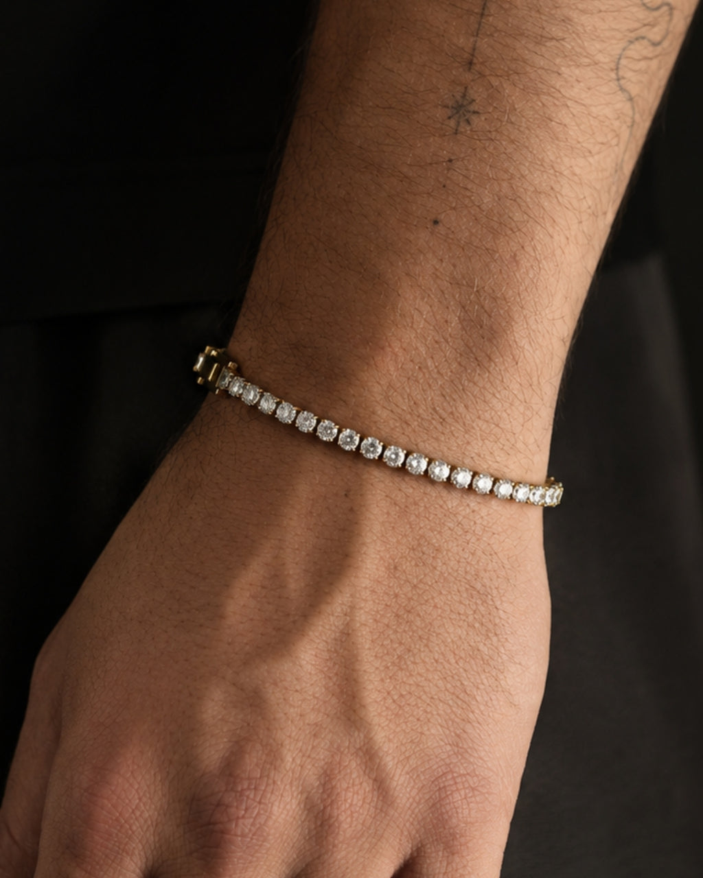 Tenis Bileklik (Gold Renk) 3mm