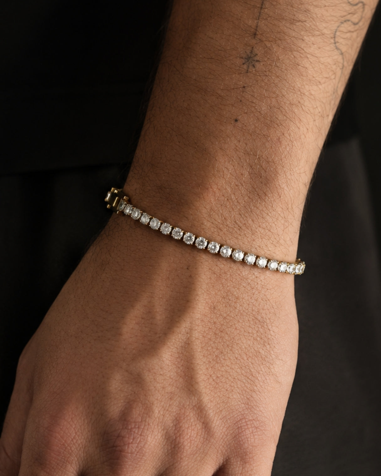 Tenis Bileklik (Gold Renk) 3mm