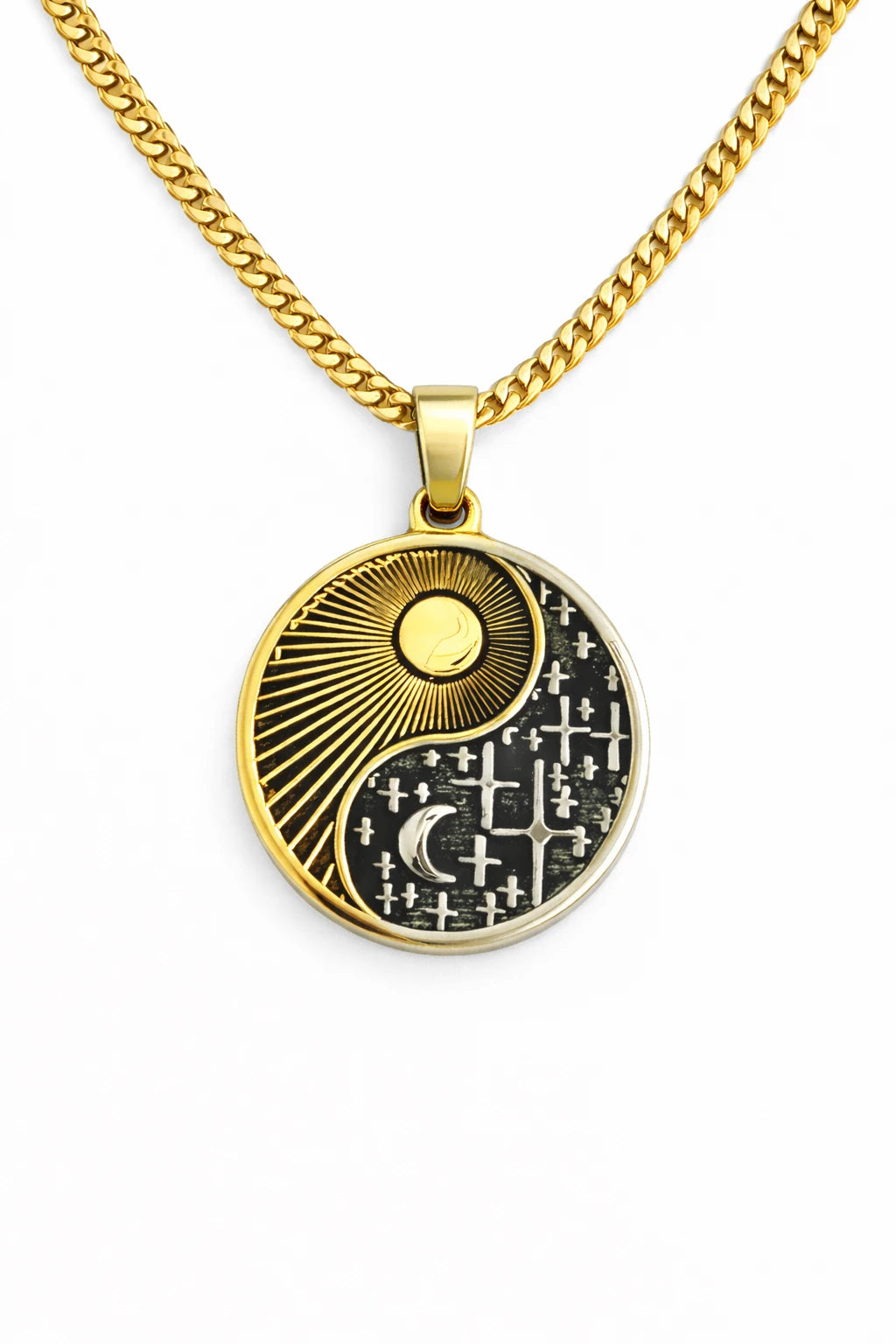 925 Ayar Gümüş - Ying Yang Sun Kolye
