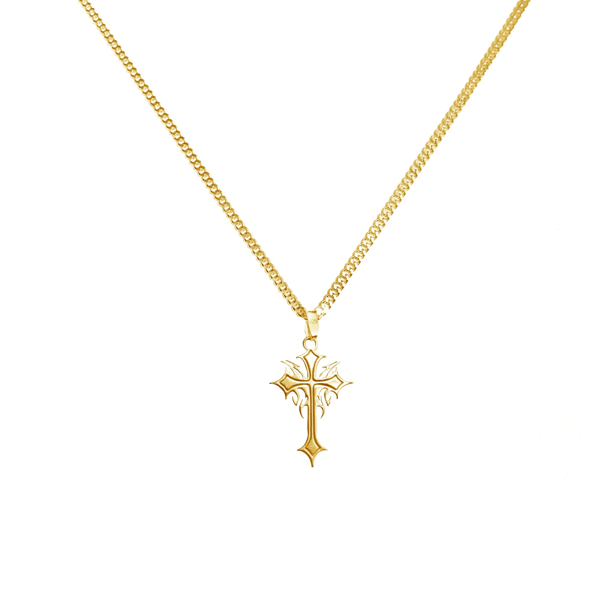 925 Sterling Silver - Ancient Cross Necklace