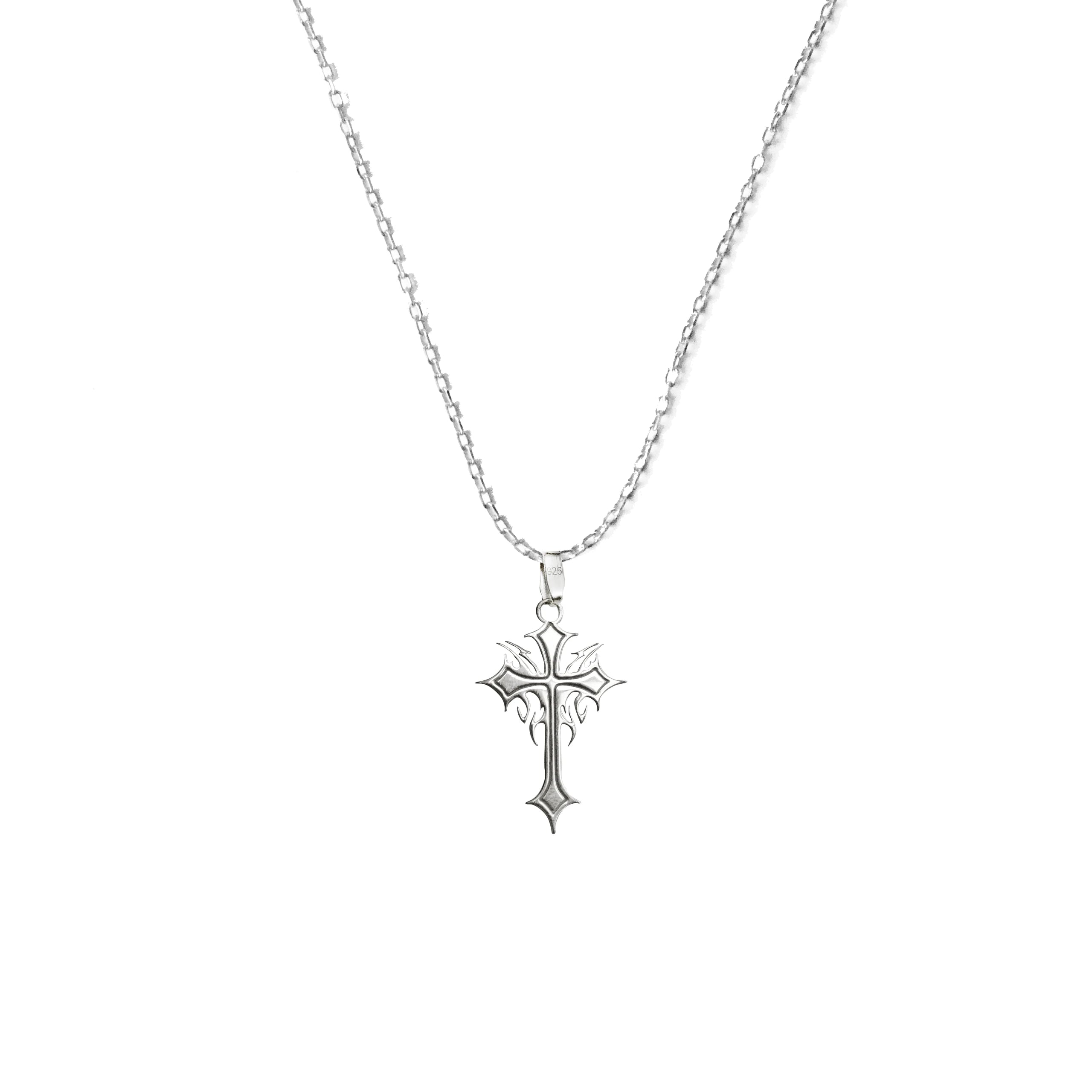 925 Sterling Silver - Ancient Cross Necklace