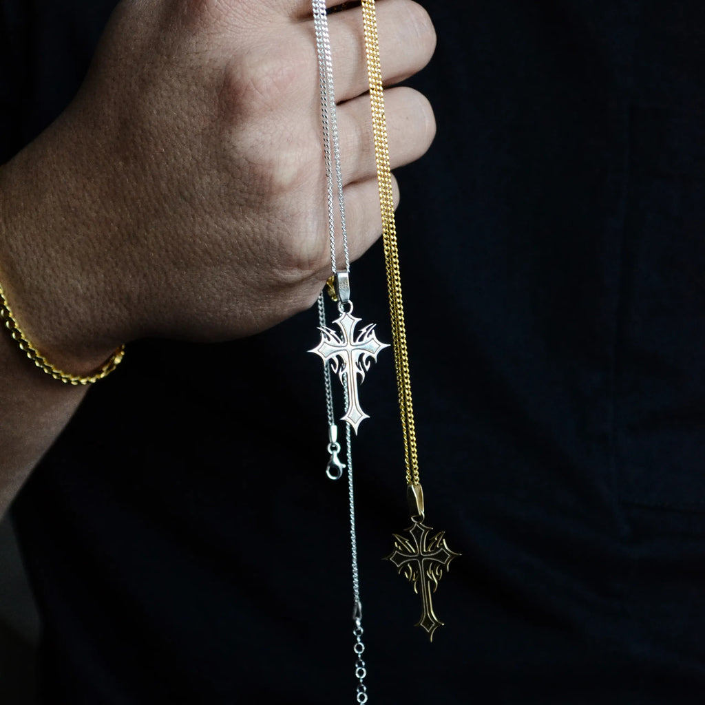 925 Sterling Silver - Ancient Cross Necklace