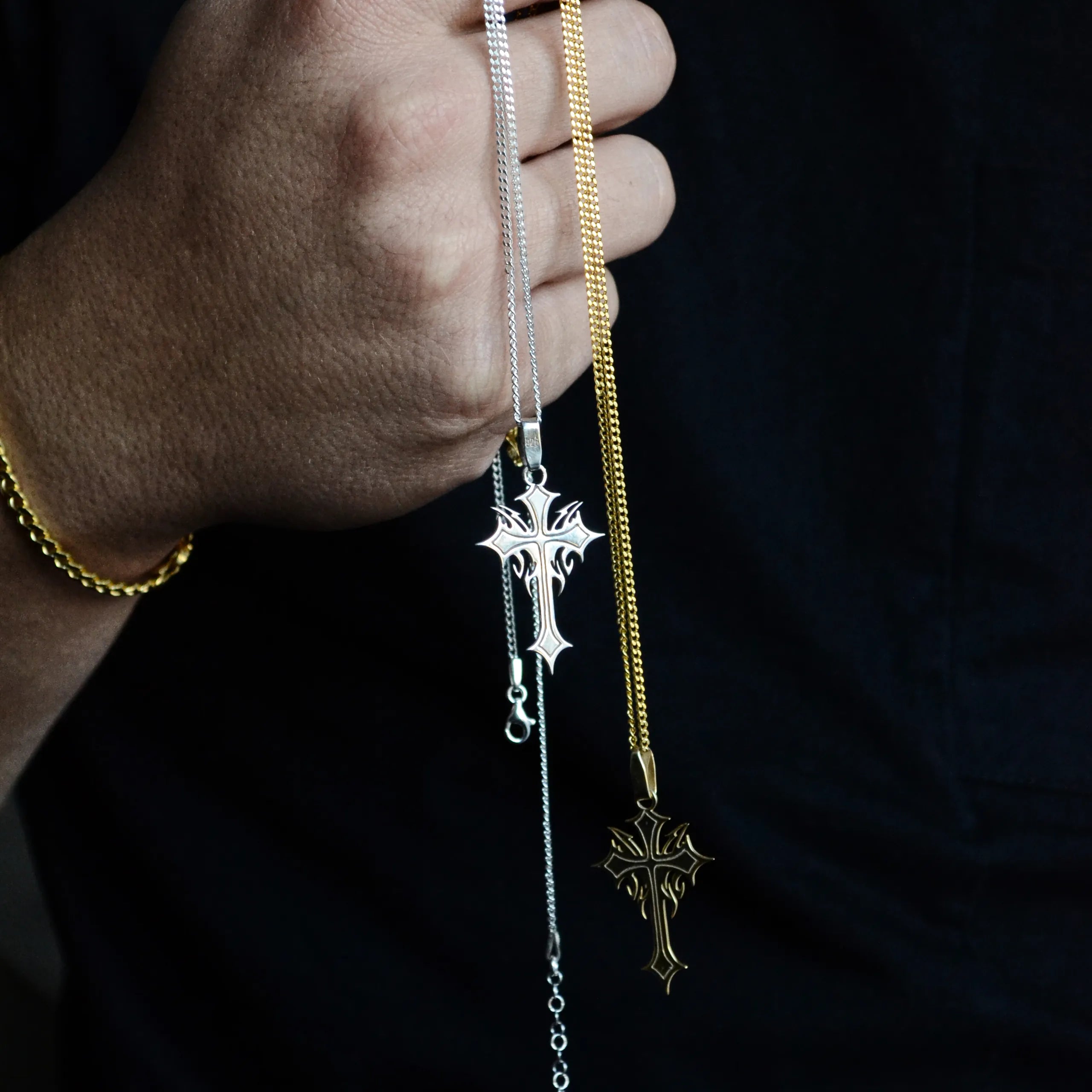 925 Sterling Silver - Ancient Cross Necklace