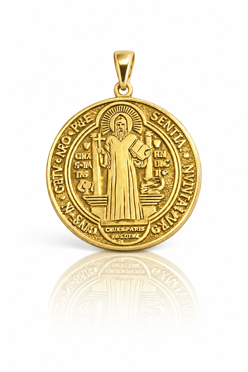 925 Sterling Silver - Saint Benedict Pendant