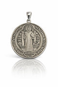 925 Sterling Silver - Saint Benedict Pendant