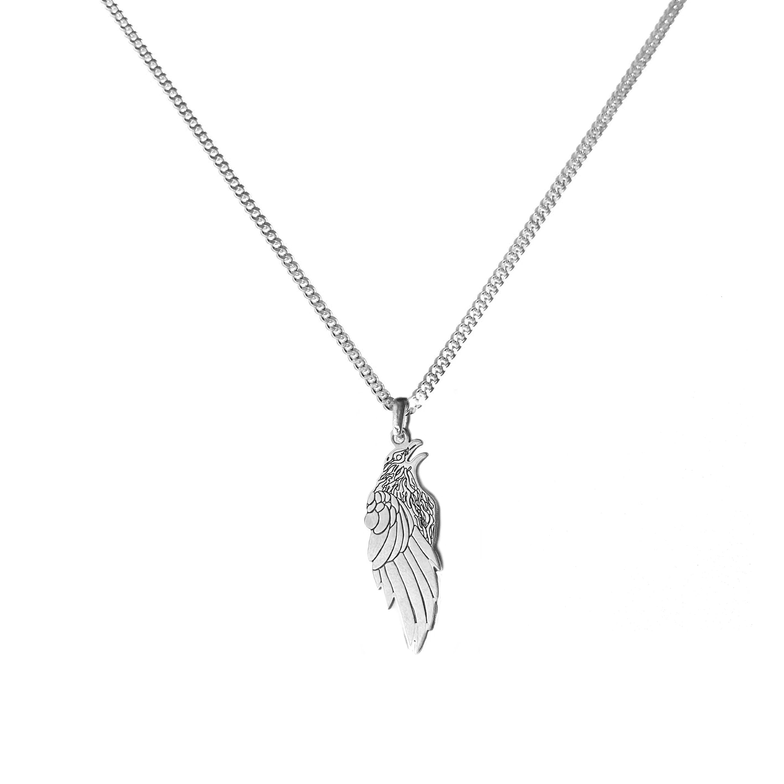 925 Sterling Silver - Crow Necklace