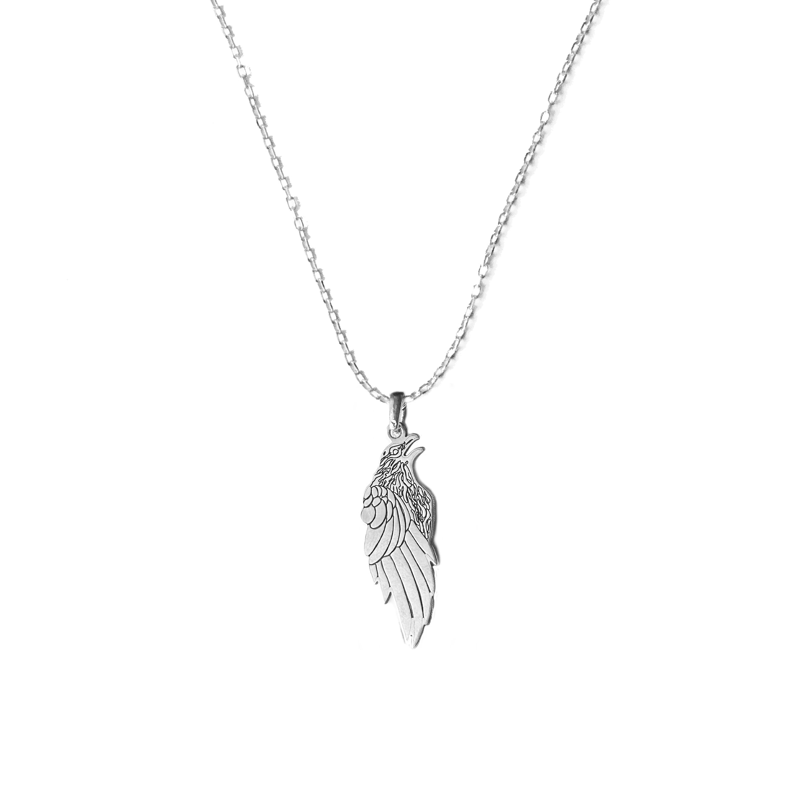 925 Sterling Silver - Crow Necklace