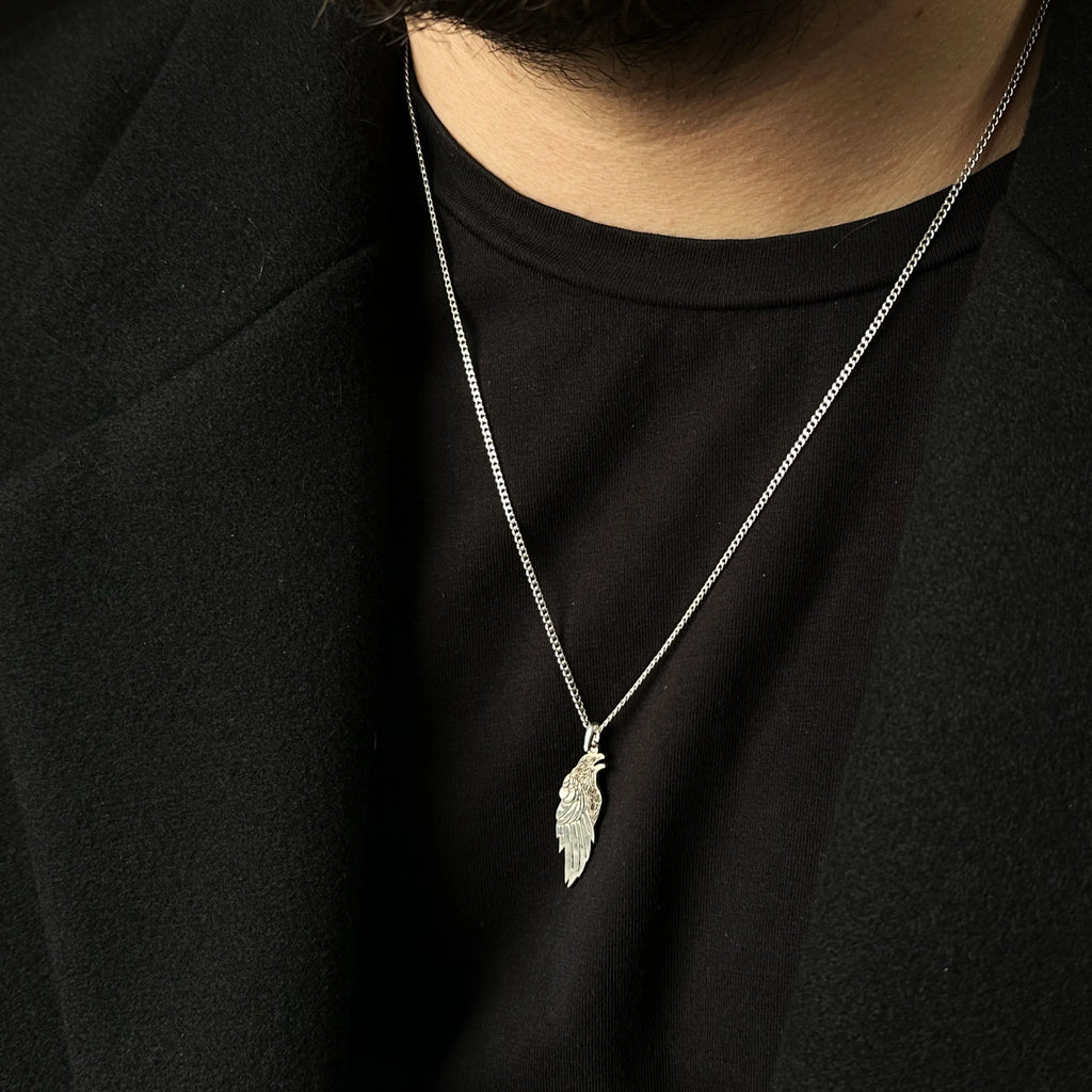 925 Sterling Silver - Crow Necklace
