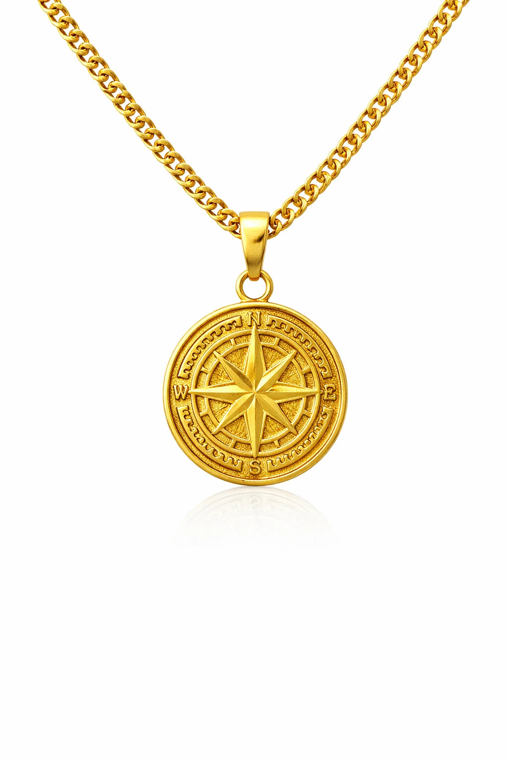 925 Sterling Silver - Compass Necklace
