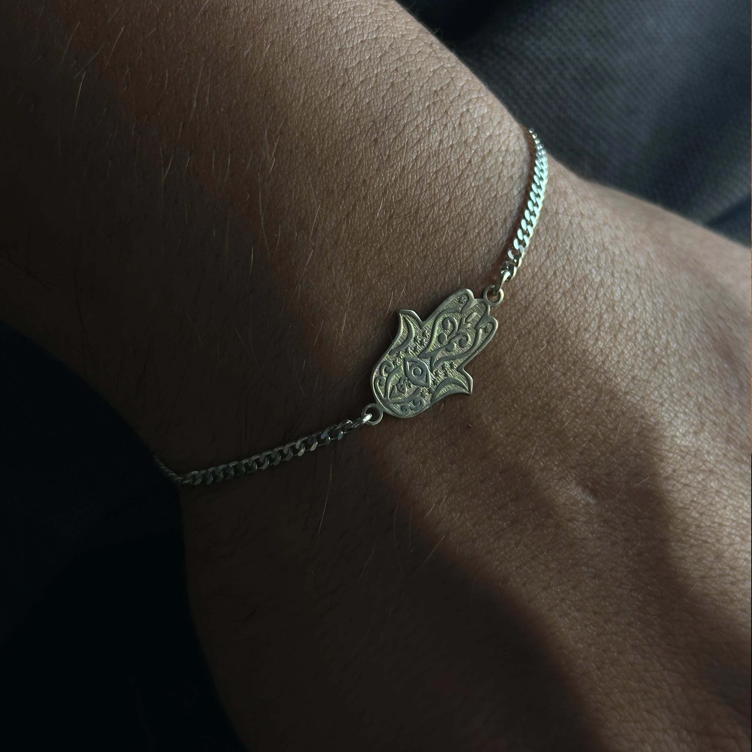 925 Ayar Gümüş - Hamsa Bileklik