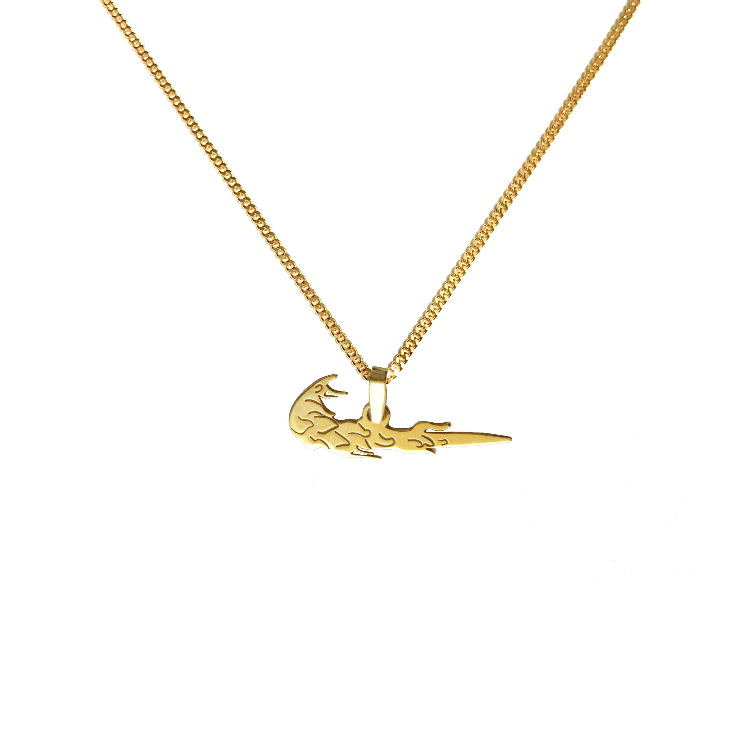 925 Sterling Silver - Nke Flame Necklace
