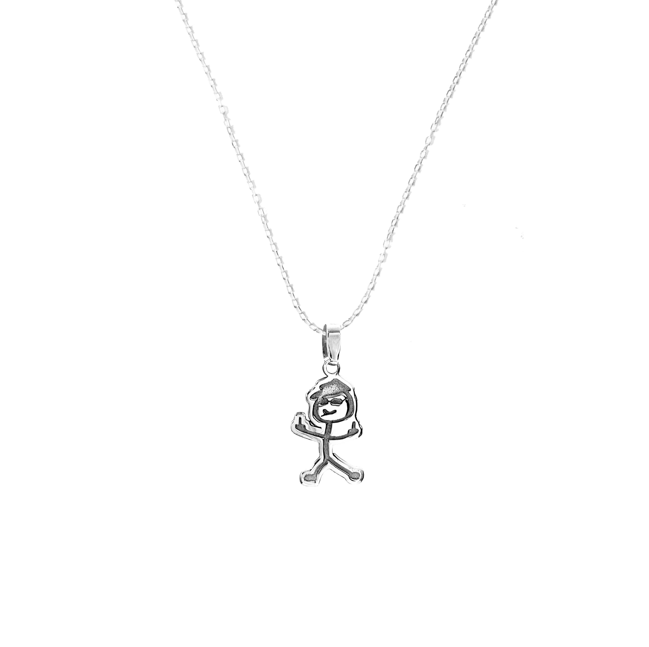 925 Sterling Silver - Fuck You Necklace