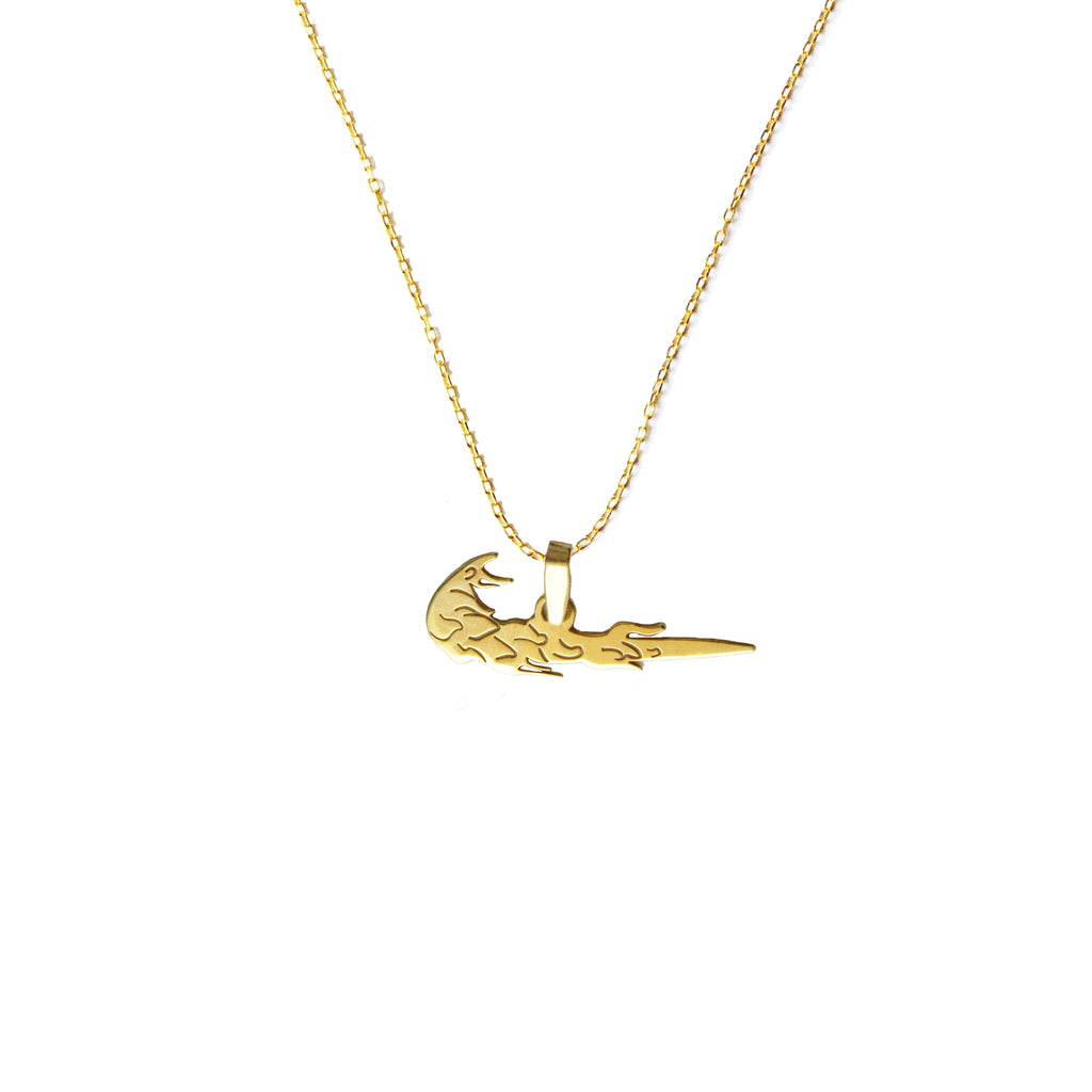 925 Sterling Silver - Nke Flame Necklace