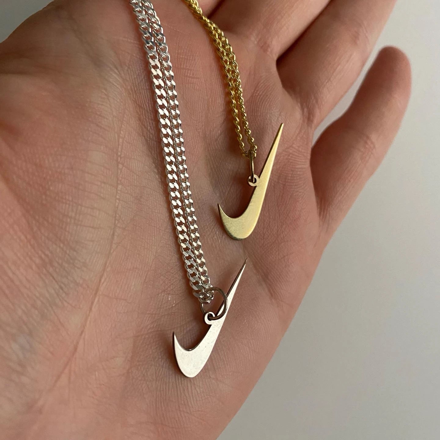 925 Sterling Silver - Nike Swoosh Necklace