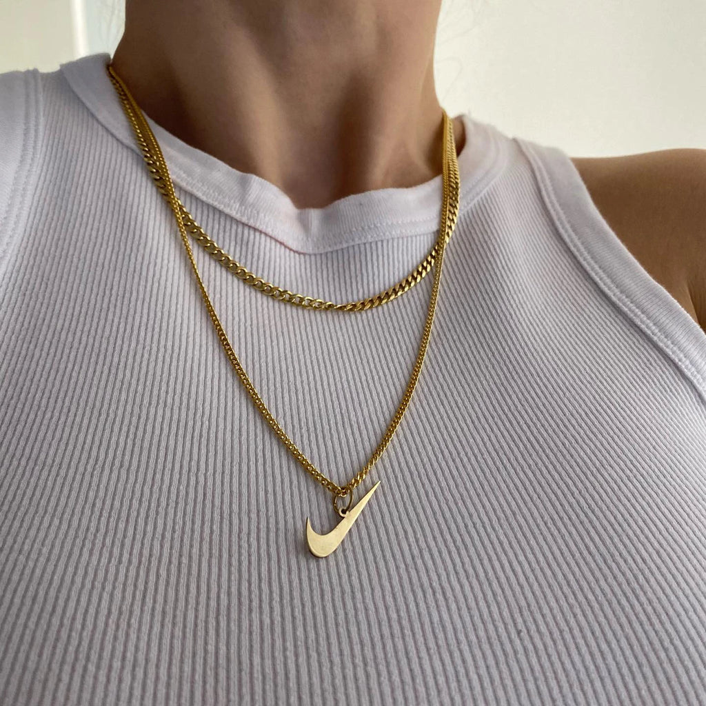 925 Sterling Silver - Nike Swoosh Necklace
