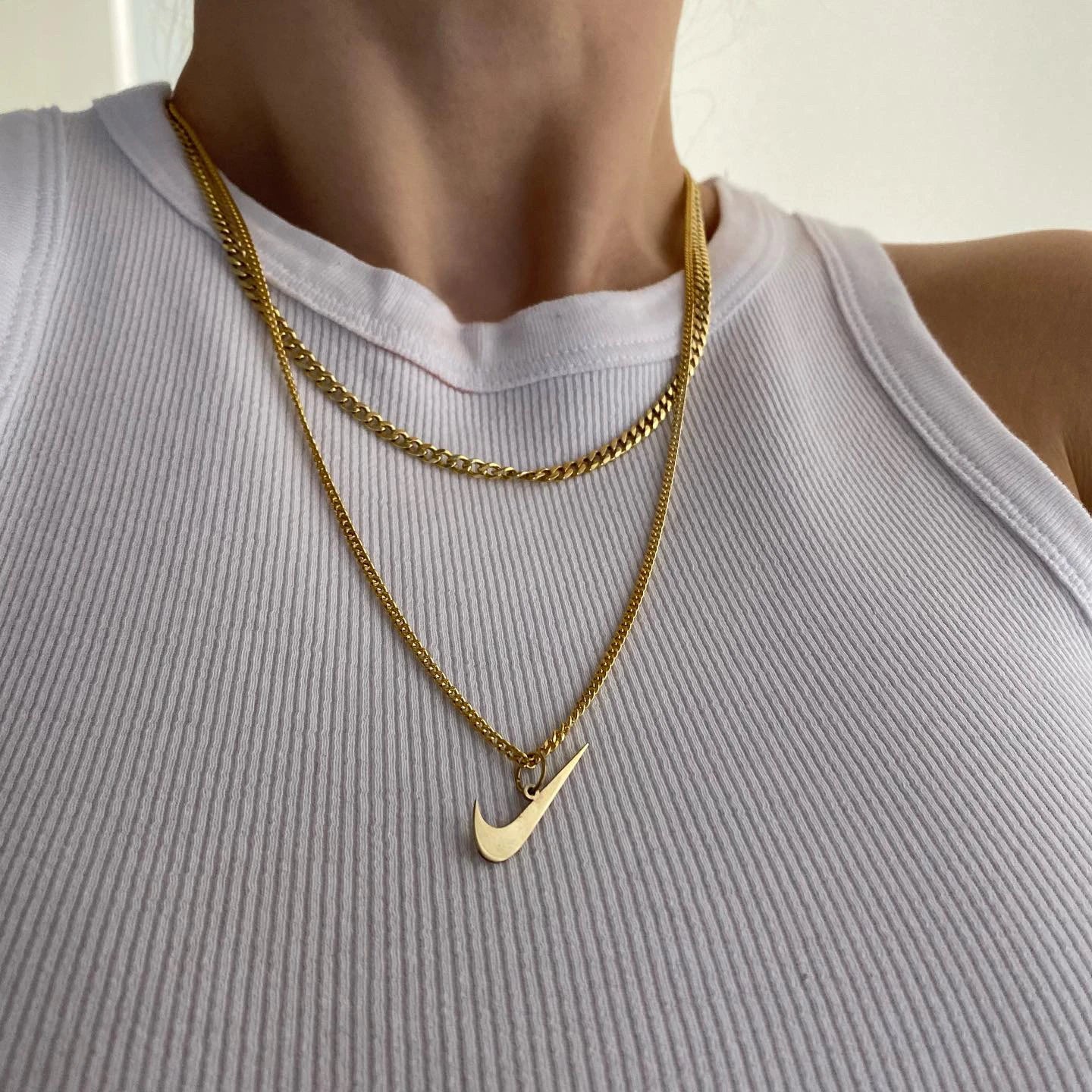 925 Sterling Silver - Nike Swoosh Necklace