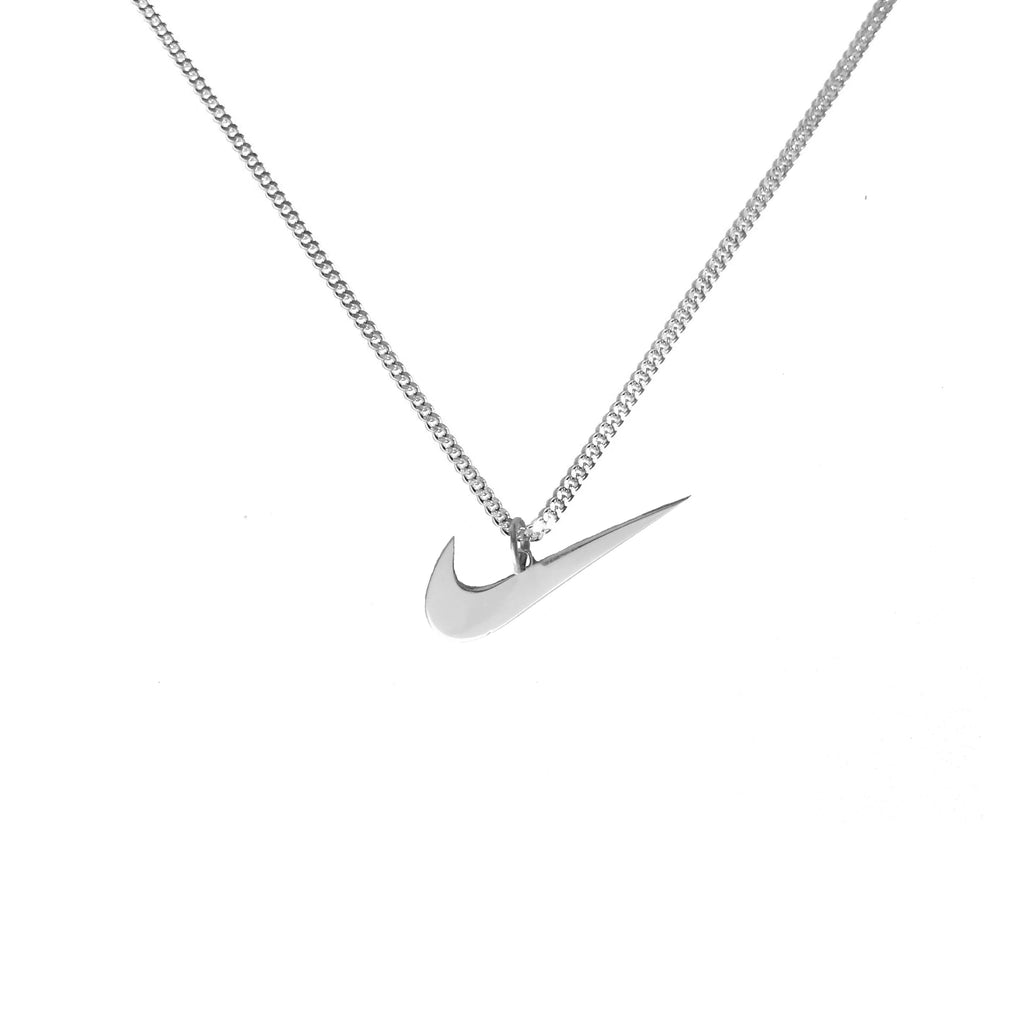 925 Sterling Silver - Nike Swoosh Necklace