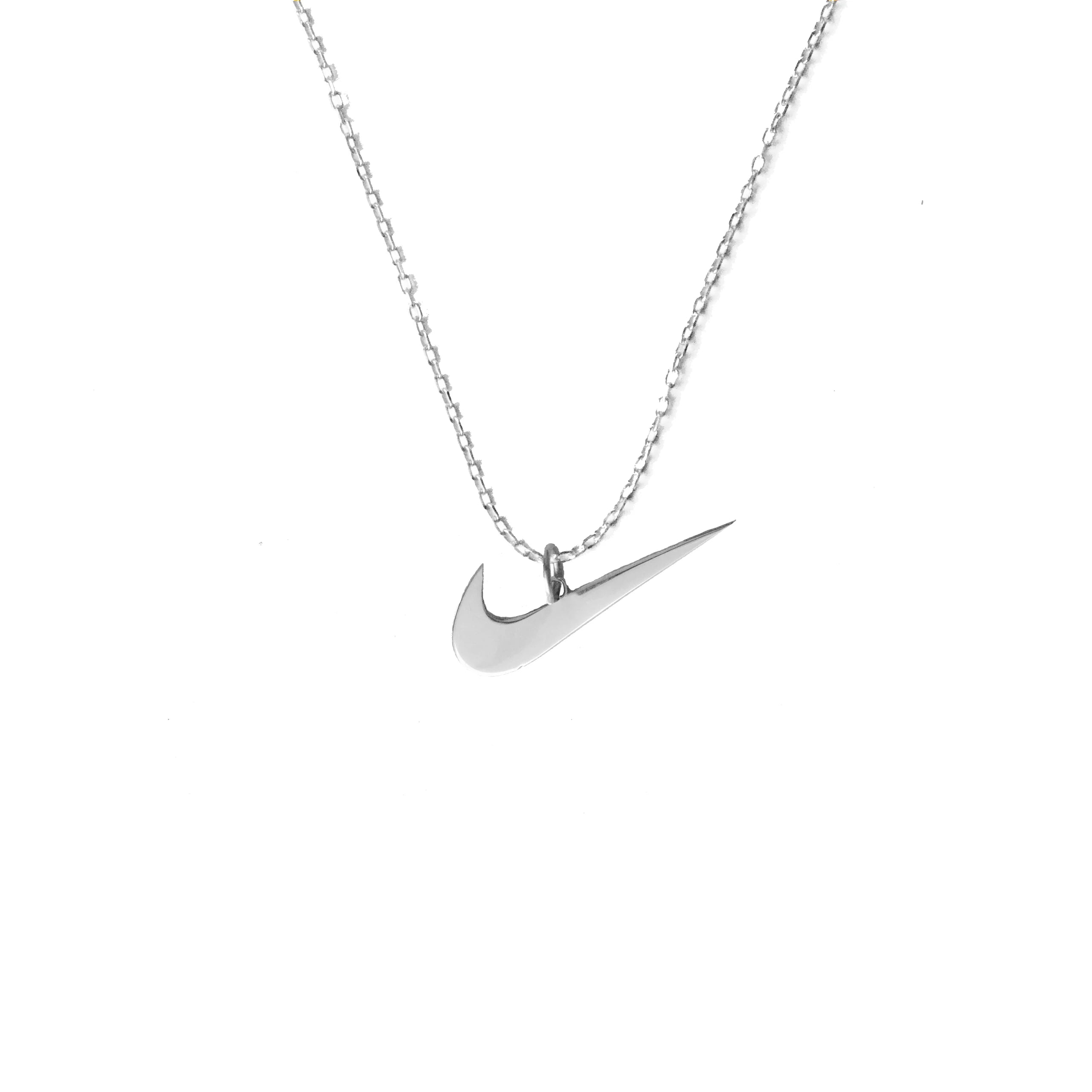925 Sterling Silver - Nike Swoosh Necklace