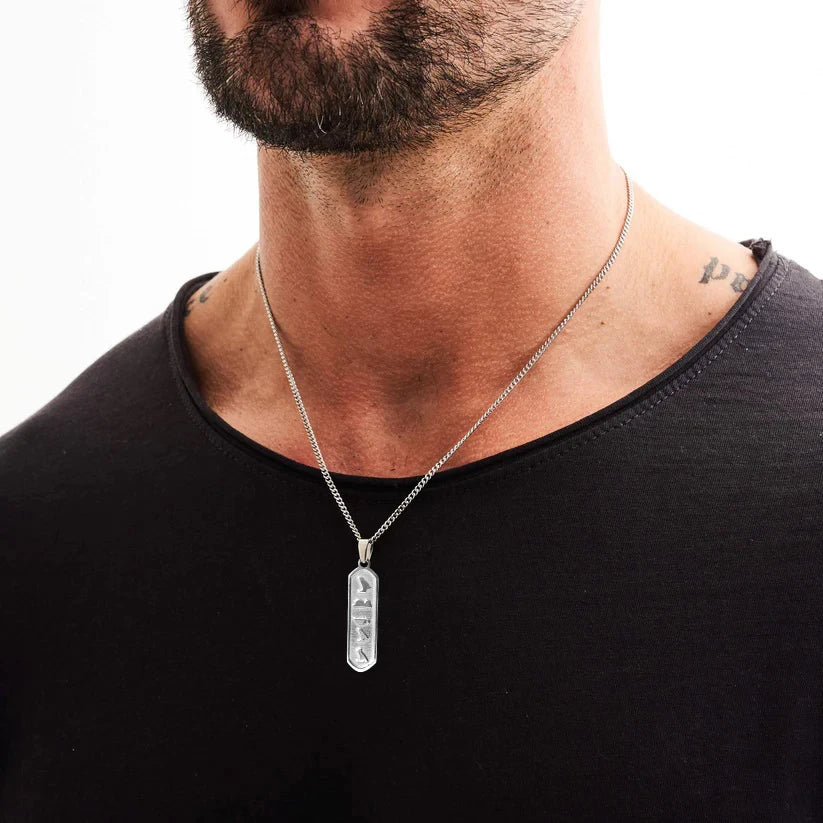 925 Sterling Silver - Egyptian Alphabet Name Necklace