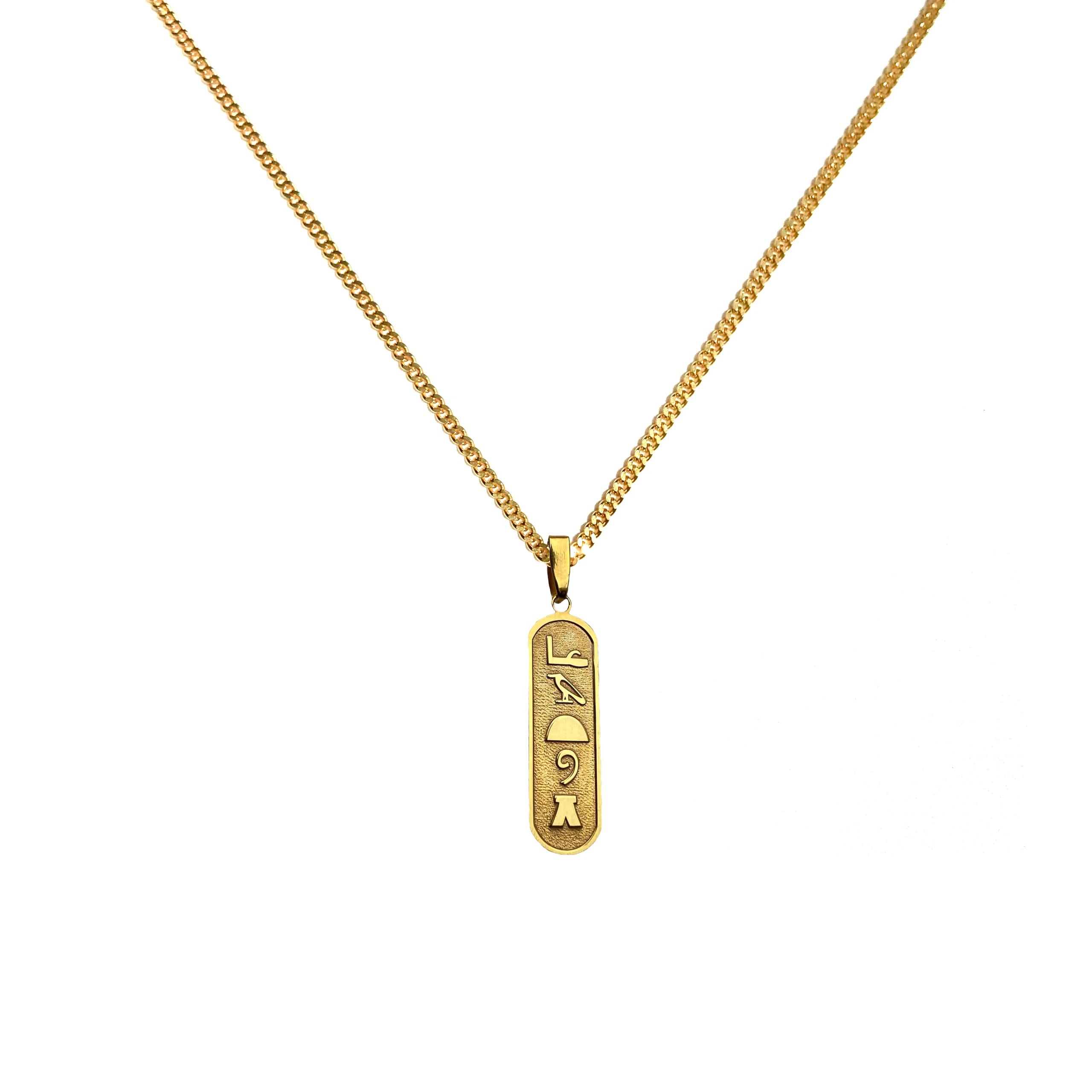 925 Sterling Silver - Egyptian Alphabet Name Necklace
