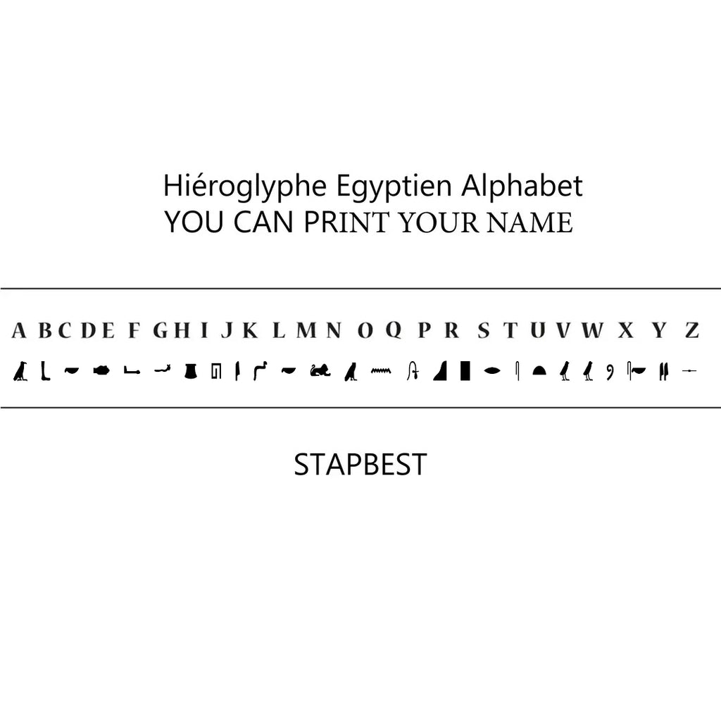 925 Sterling Silver - Egyptian Alphabet Name Necklace