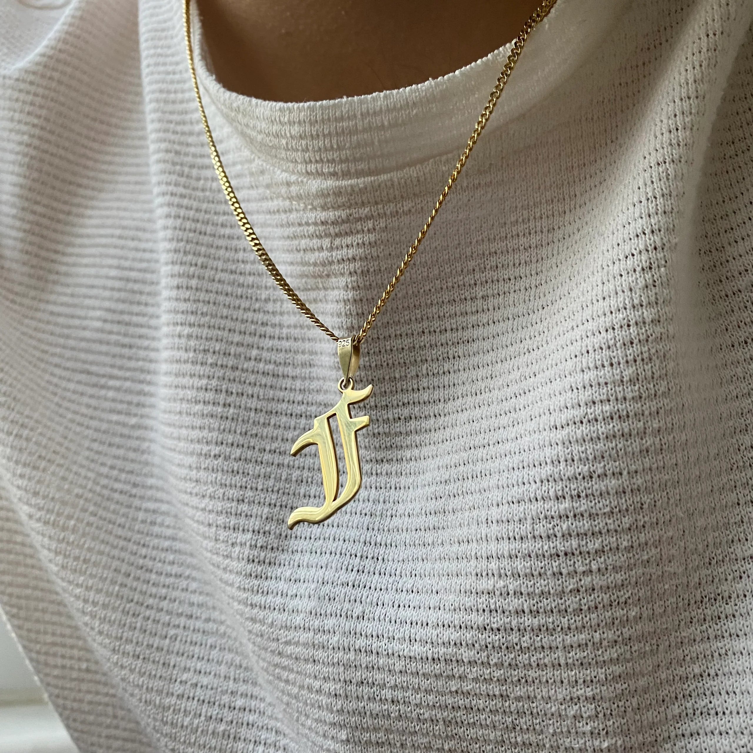 925 Sterling Silver - Letter Necklace