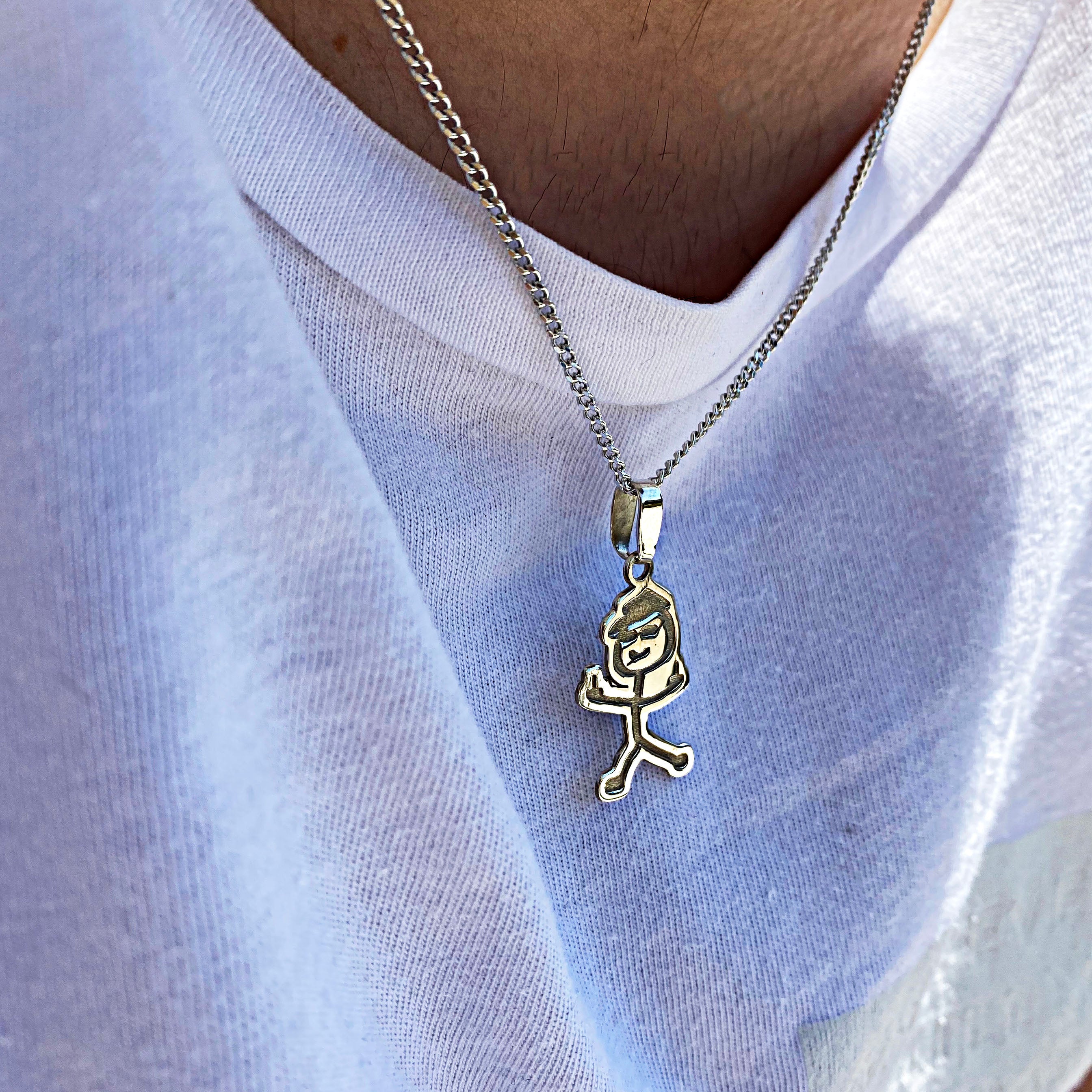 925 Sterling Silver - Fuck You Necklace