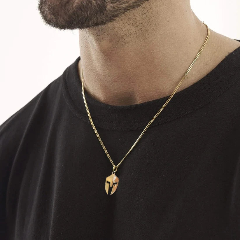 925 Sterling Silver - Spartan Helmet Necklace
